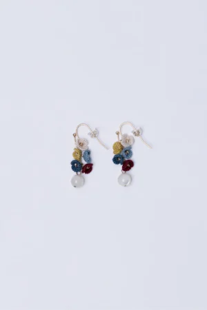 LILY | BOUCLES D'OREILLES MICRO-CROCHET ET NACRE